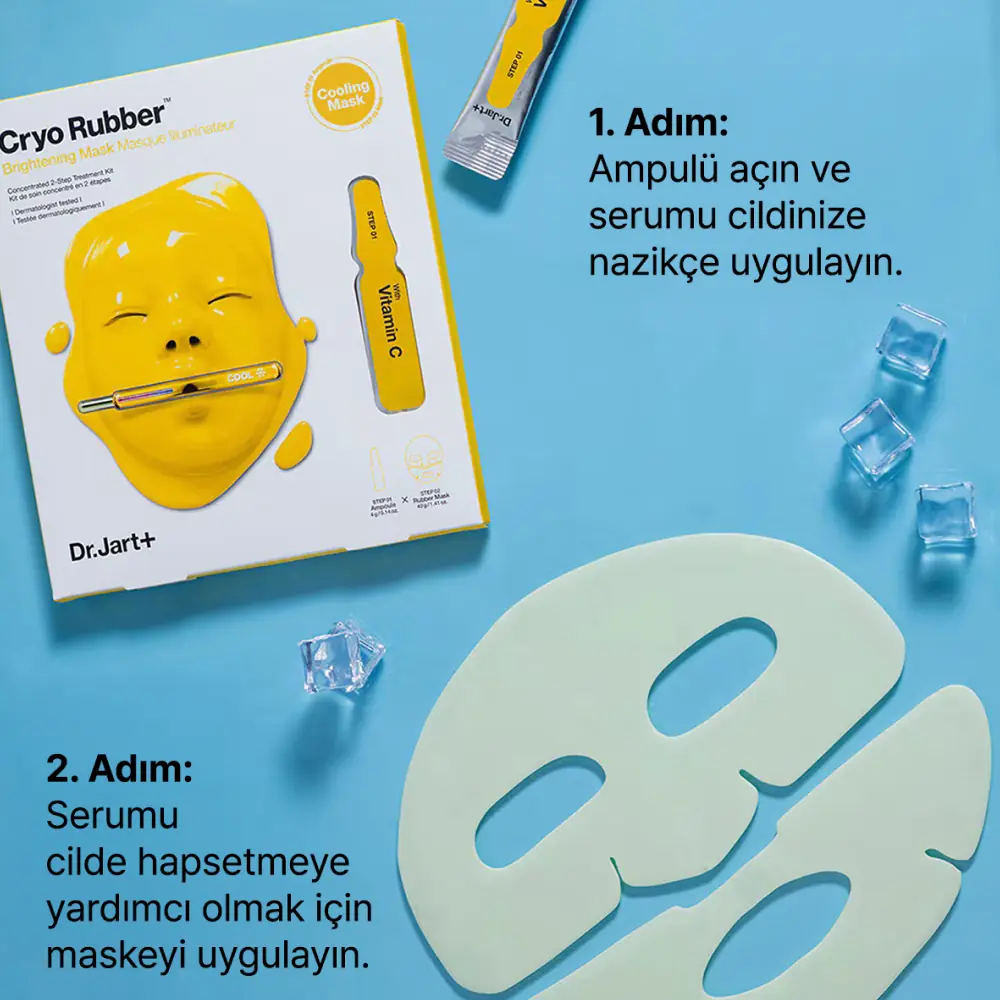 Dr. Jart+ Cryo Rubber Brightening Aydınlık Görünüm Etkili C Vitaminli Yüz Maskesi 40+4 g