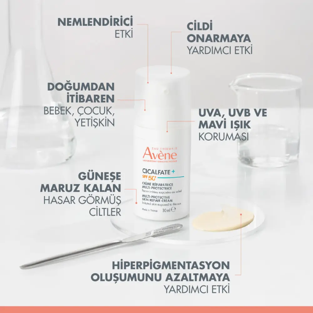Avene Cicalfate+ Hassas ve Yıpranmış Ciltler için SPF 50+ Yüksek Koruma Sağlayan Onarıcı Krem 30 ml
