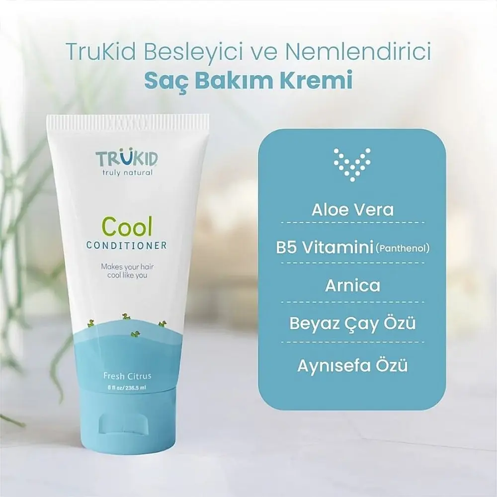 Trukid Cool Besleyici ve Nemlendirici Çocuk Saç Bakım Kremi 236.5 ml