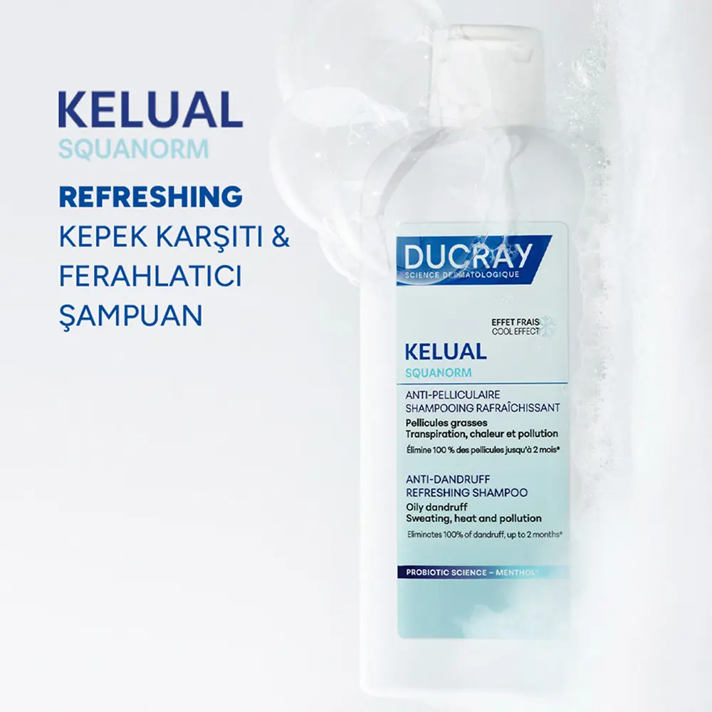 Ducray Kelual Squanorm Kepek Karşıtı & Ferahlatıcı Şampuan 400 ml