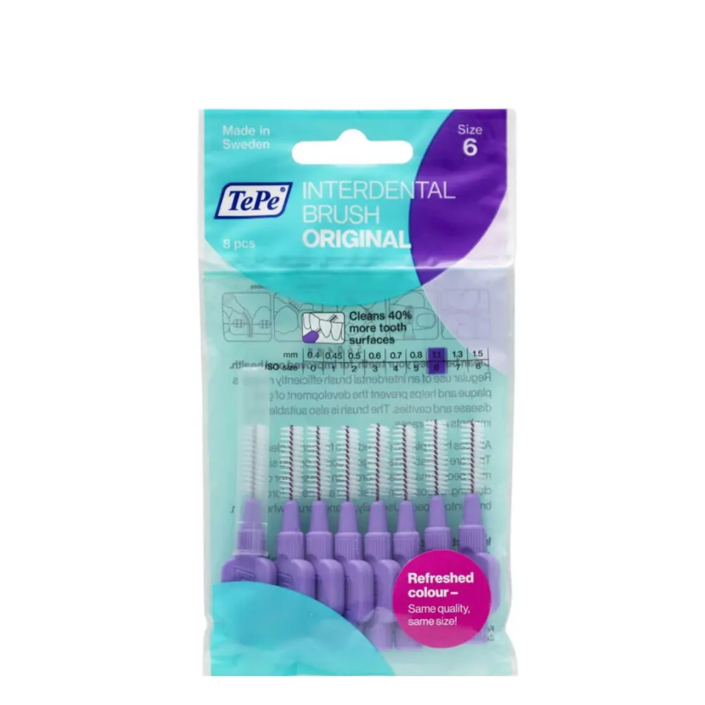 TePe Interdental Brush Blister Diş Arayüz Fırçası 1.1 mm 8'li - Mor