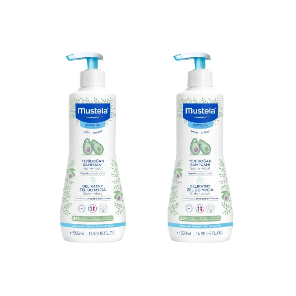 Mustela Gentle Cleansing Gel Yenidoğan Şampuan 500 ml x 2 Adet