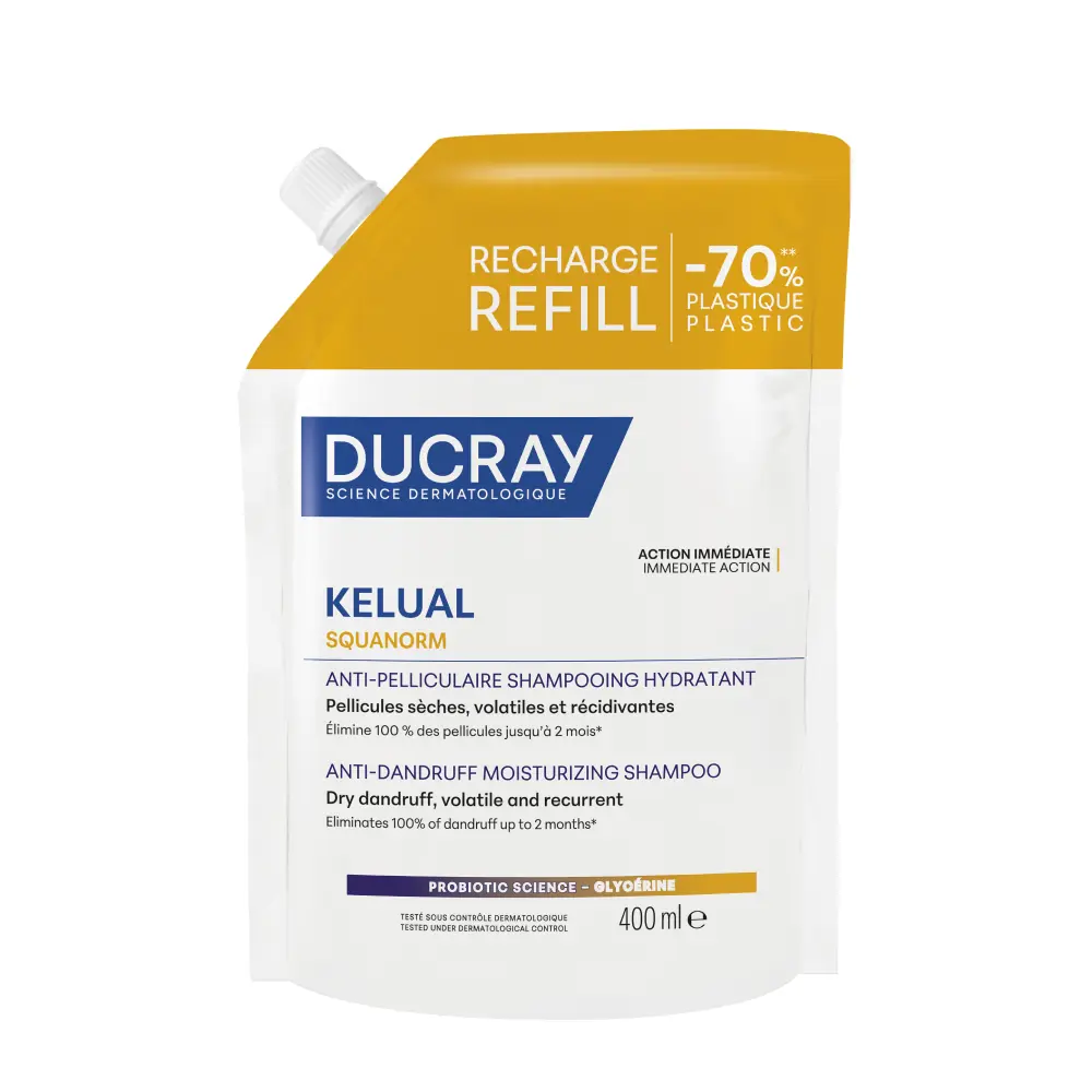 Ducray Kelual Squanorm Kuru Saçlar için Kepek Karşıtı Şampuan 400 ml - Refill