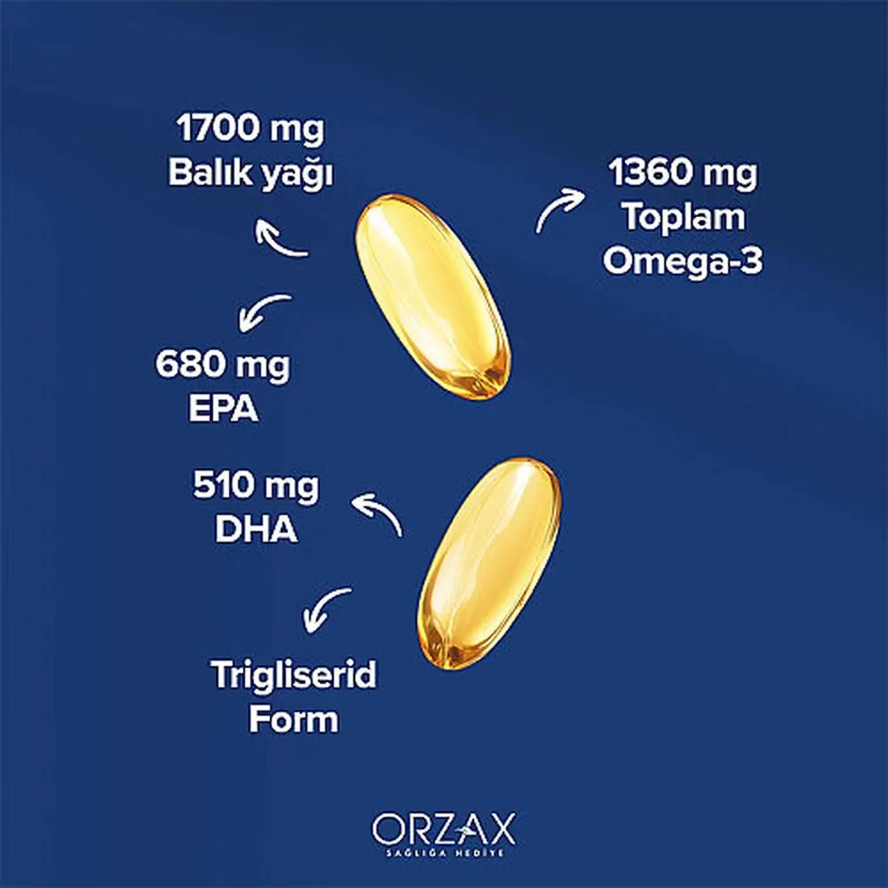 Orzax Ocean Ultimate Balık Yağı 1700 mg 30 Softjel Kapsül