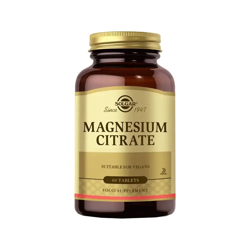 Solgar Magnesium Citrate Magnezyum Sitrat 200 mg 60 Tablet