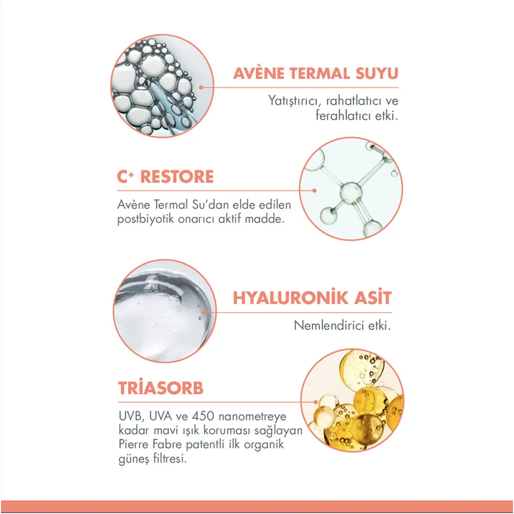 Avene Cicalfate+ Hassas ve Yıpranmış Ciltler için SPF 50+ Yüksek Koruma Sağlayan Onarıcı Krem 30 ml