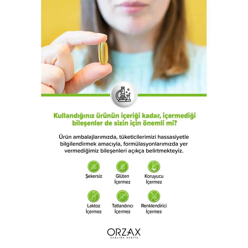 Orzax Ocean Omega 3 & QH Takviye Edici Gıda 30 Kapsül