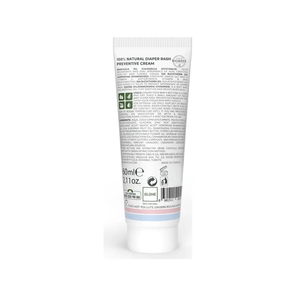 INCIA Doğal Pişik Önleyici Krem 60 ml