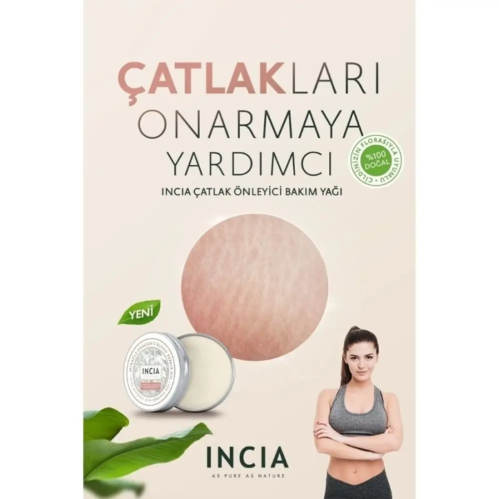 INCIA %100 Doğal Çatlak Karşıtı Onarıcı Yağ 50 ml