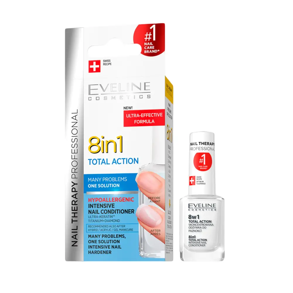 Eveline Cosmetics Total Action 8 in 1 Intensive Nail Conditioner 12 ml