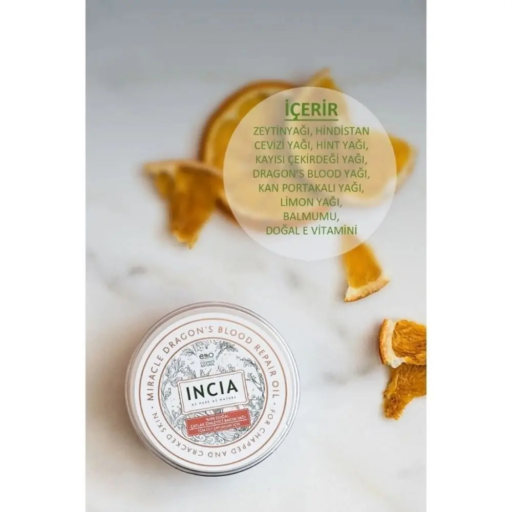 INCIA %100 Doğal Çatlak Karşıtı Onarıcı Yağ 50 ml
