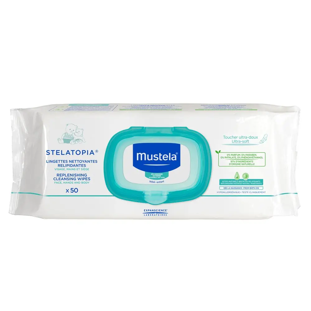Mustela Stelatopia Replenishing Cleansing Wipes Islak Mendil 50 Adet