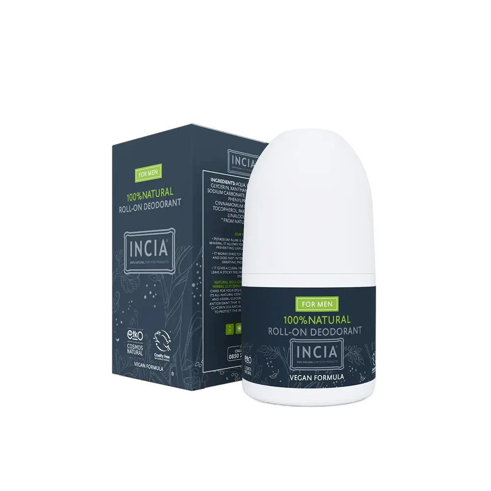 INCIA Erkekler İçin Doğal Roll-On Deodorant 50 ml