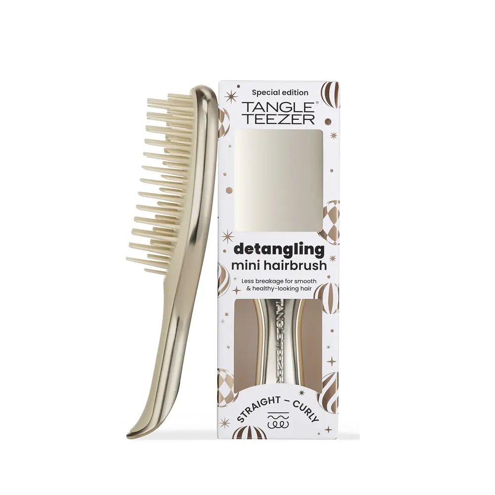 Tangle Teezer The Ultimate Detangler Elektriklenme Önleyici Mini Boy Saç Fırçası - Champagne Gold Chrome