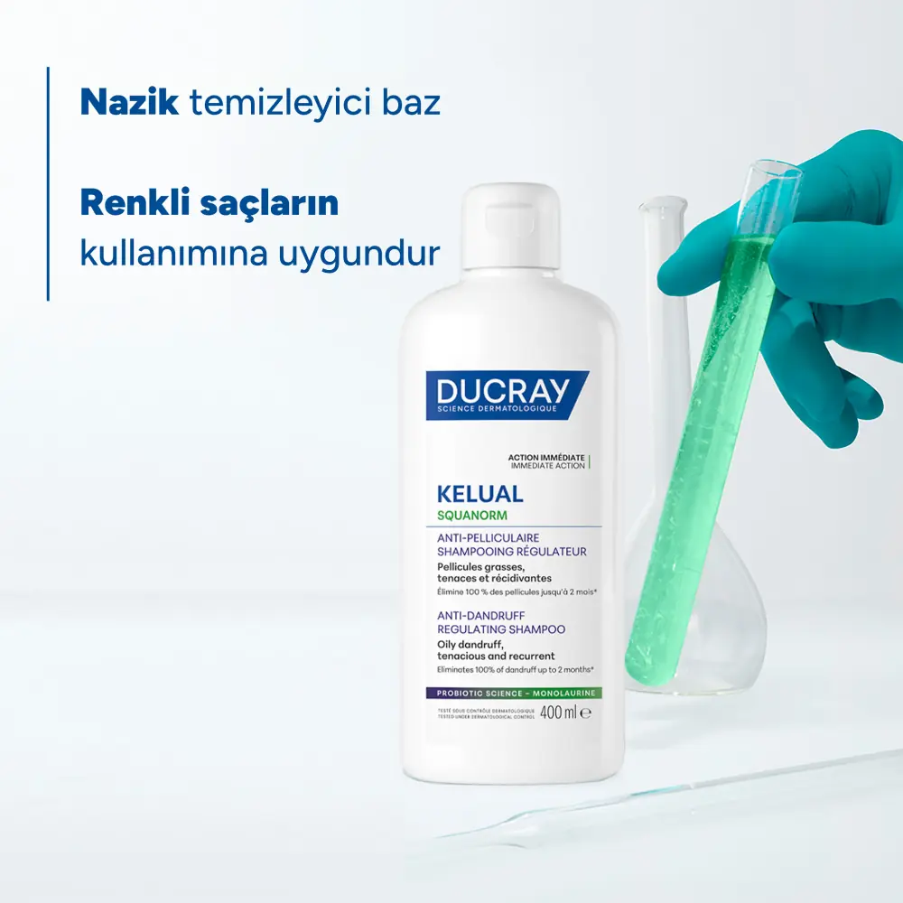 Ducray Kelual Squanorm Normal ve Yağlı Saçlar İçin Kepek Karşıtı Şampuan 400 ml