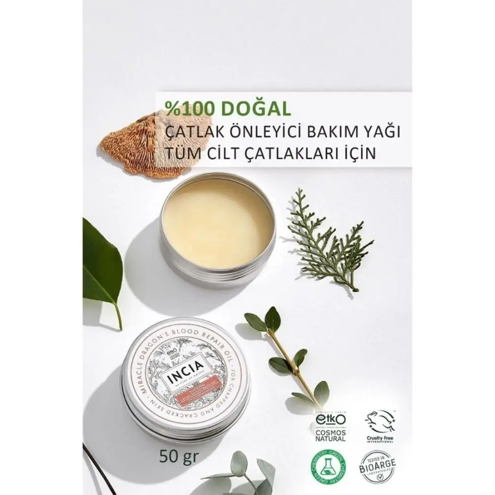 INCIA %100 Doğal Çatlak Karşıtı Onarıcı Yağ 50 ml