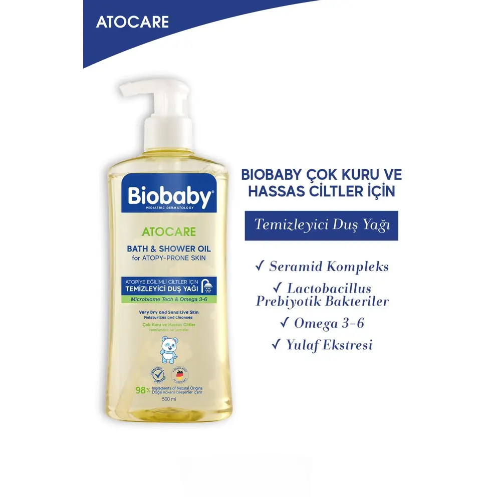 Biobaby Atocare Temizleyici Banyo - Duş Yağı 500 ml