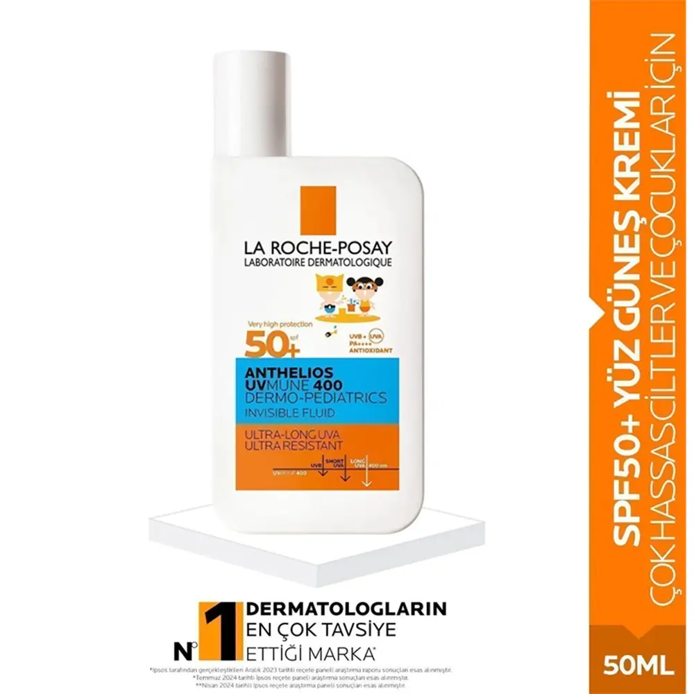 La Roche Posay Anthelios Dermo Pediatrics Invisible Fluid SPF50+ Çocuk Güneş Kremi 50 ml