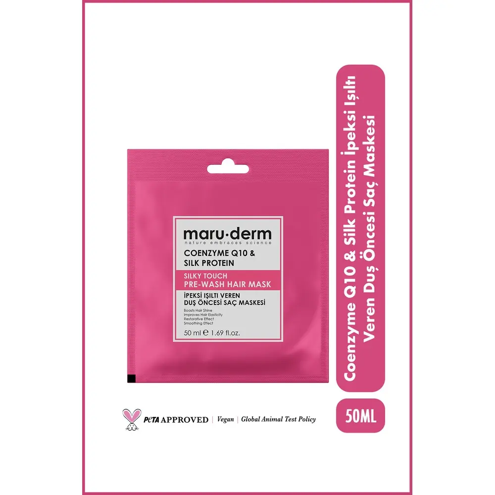 Maruderm Coenzyme Q10 ve Protein İçeren İpeksi Dokunuş Saç Maskesi 50 ml