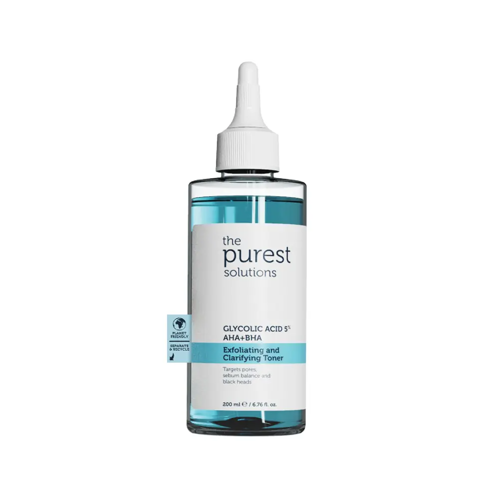The Purest Solutions Glycolic Acid 5% AHA + BHA Gözenek Sıkılaştırıcı ve Arındırıcı Tonik 200 ml