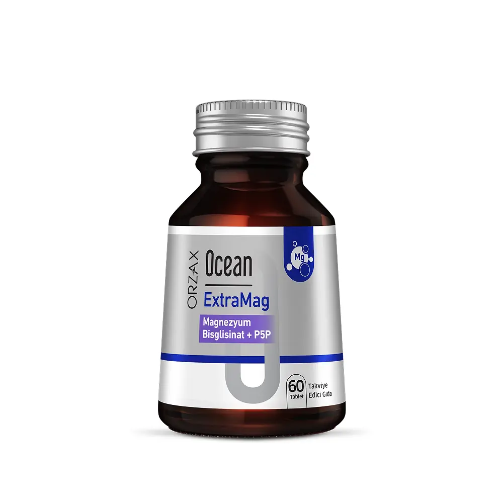 Orzax Ocean ExtraMag Magnezyum Bisglisinat + P5P 60 Tablet