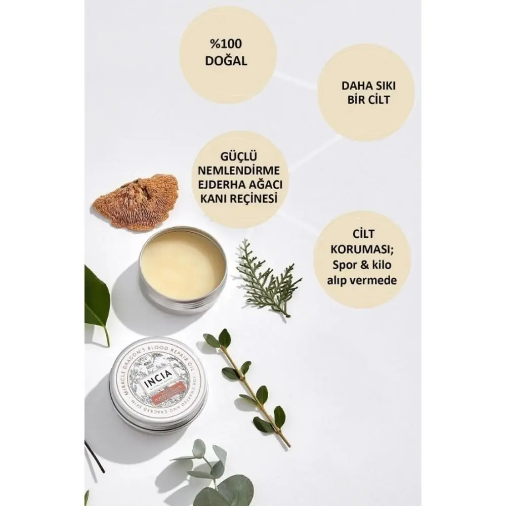 INCIA %100 Doğal Çatlak Karşıtı Onarıcı Yağ 50 ml