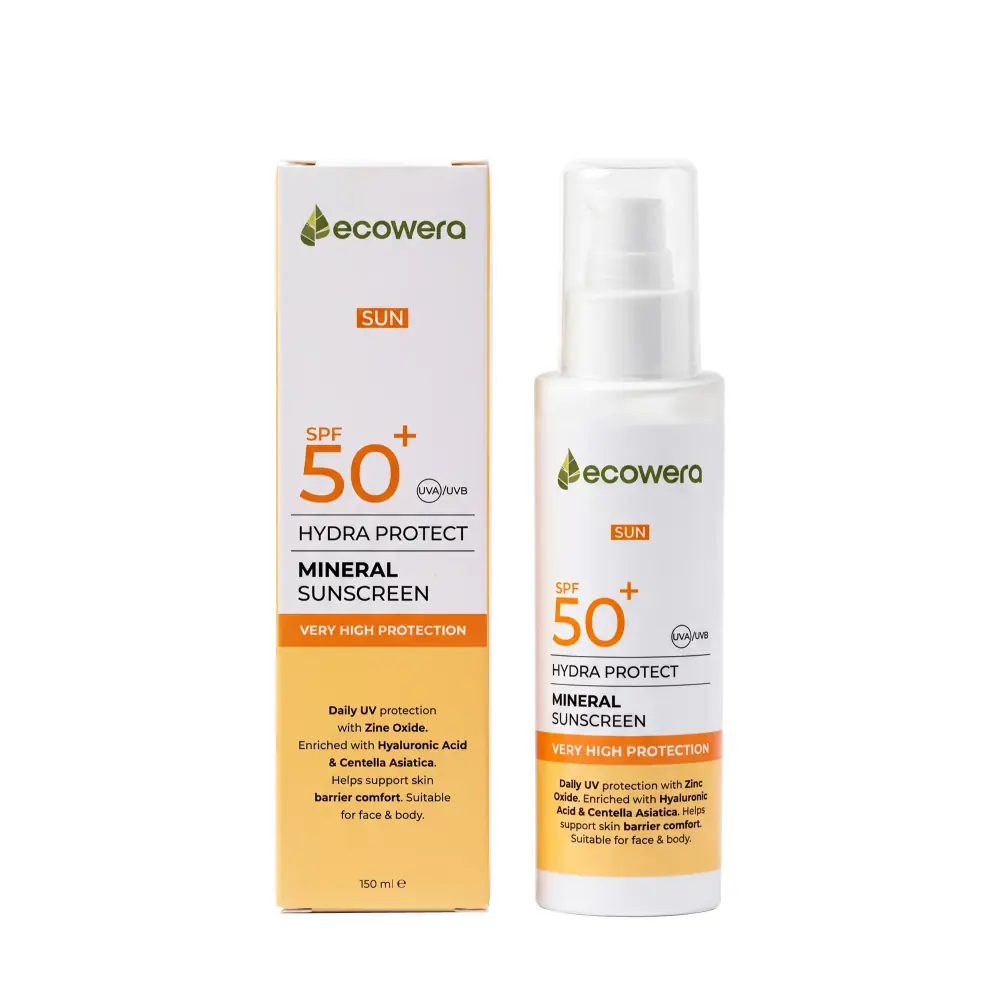 Ecowera Hydra Protect SPF50+ Nemlendirici ve Onarıcı Mineral Güneş Kremi 150 ml