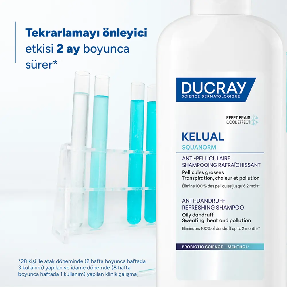 Ducray Kelual Squanorm Kepek Karşıtı & Ferahlatıcı Şampuan 400 ml