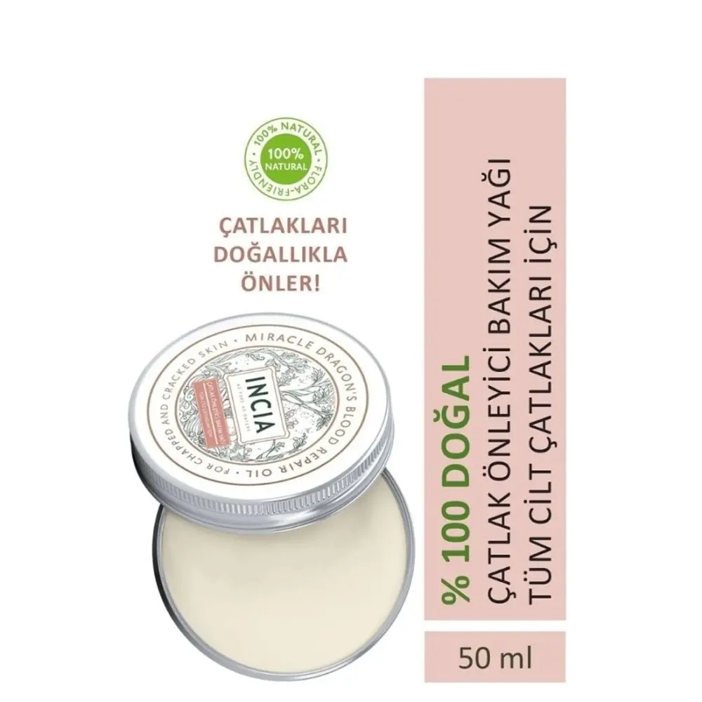 INCIA %100 Doğal Çatlak Karşıtı Onarıcı Yağ 50 ml