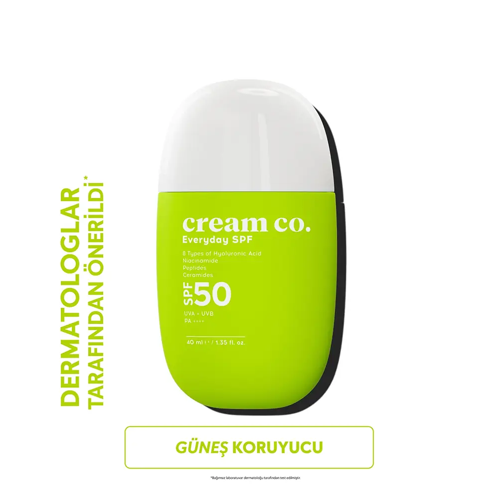Cream Co. Everyday SPF50 Güneş Koruyucu Beyaz Likit Krem 40 ml