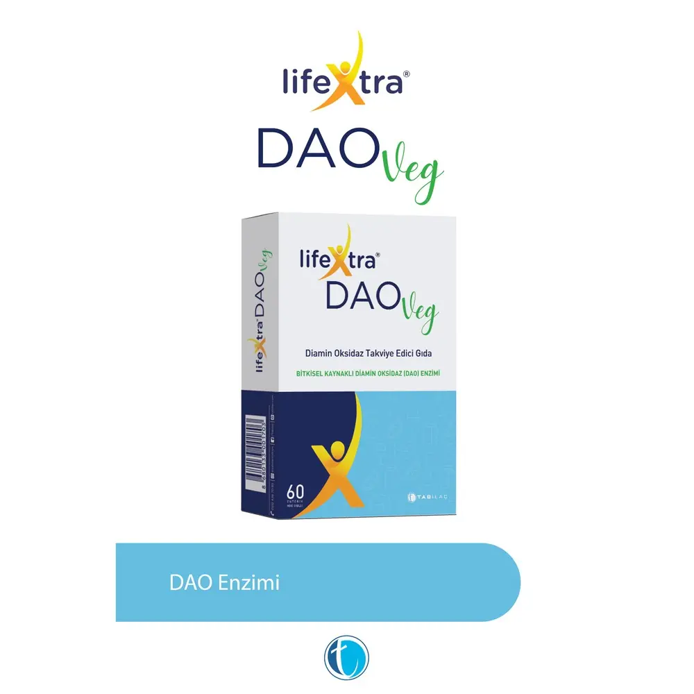 Tab İlaç Lifextra Daoveg Diamin Oksidaz Takviye Edici Gıda 60 Vegan Tablet