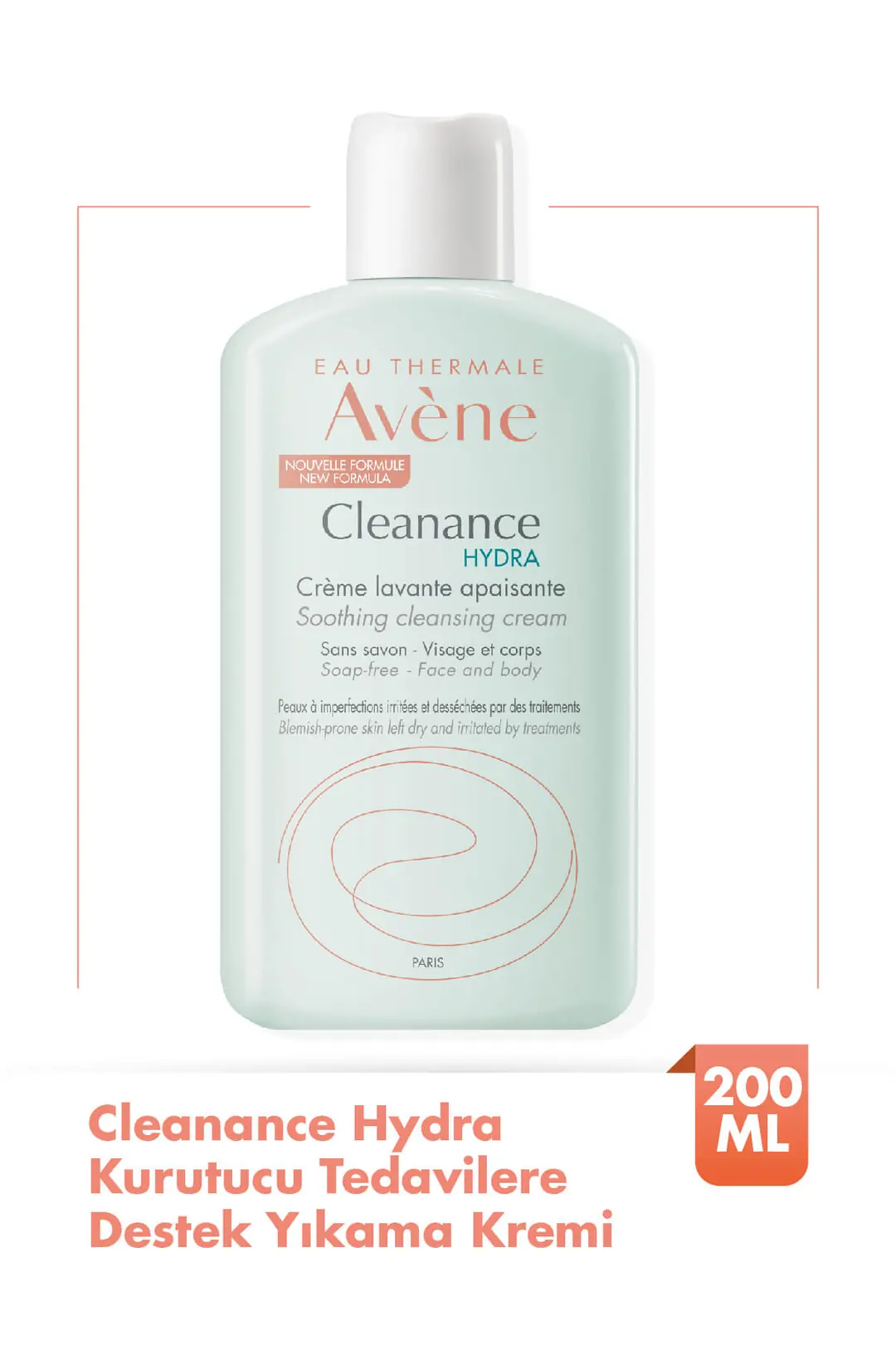 Avene Cleanance Hydra Yıpranmış ve Kuru Ciltler için Yatıştırıcı Temizleme Kremi 200 ml