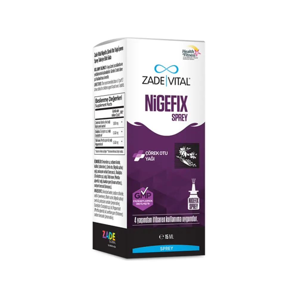 Zade Vital Nigefix Çörek Otu Yağı İçeren Sprey 15 ml