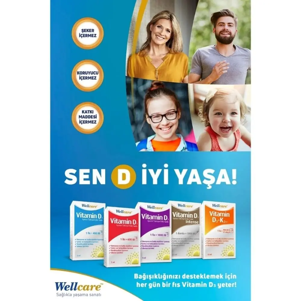 Wellcare Vitamin D3-1000 IU Sprey 5 ml