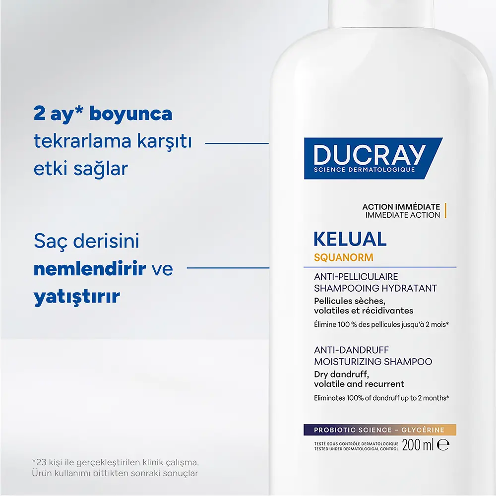 Ducray Kelual Squanorm Kuru Saçlar için Kepek Karşıtı Şampuan 400 ml