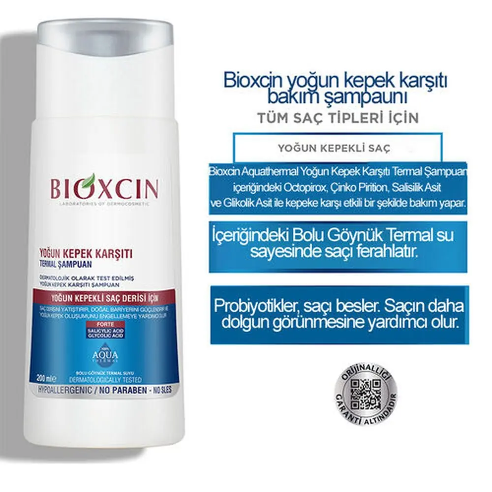 Bioxcin Aqua Thermal Ds Yoğun Kepek Karşıtı Şampuan 200 ml