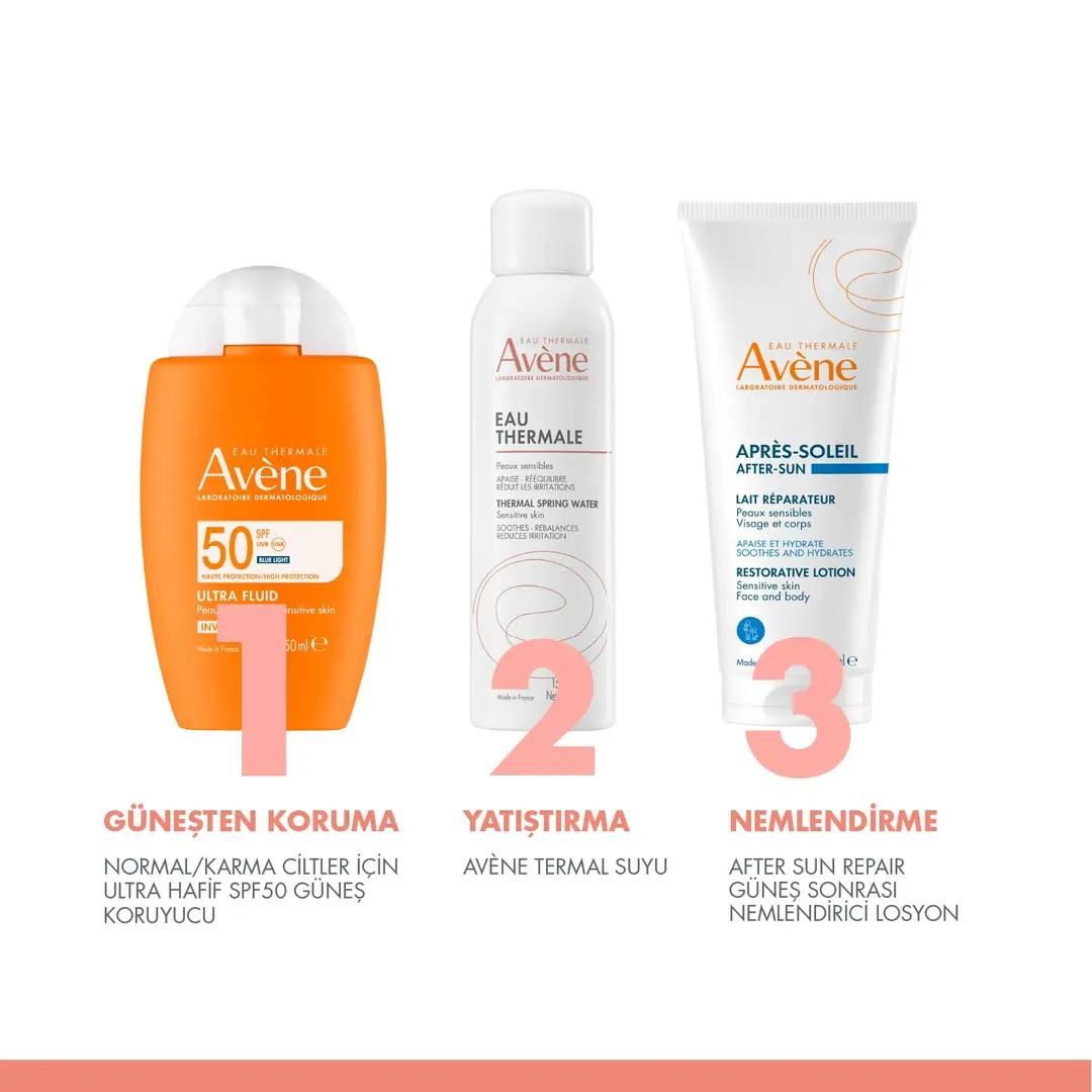 Avene Ultra Fluid Invisible Normal/Karma Ciltler İçin Ultra Akışkan SPF50 Güneş Kremi 50 ml