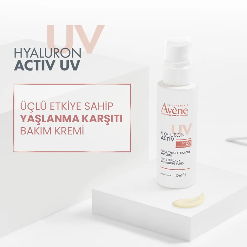 Avene Hyaluron Activ Anti-Aging Fluid SPF50 Yaşlanma Karşıtı Krem 40 ml