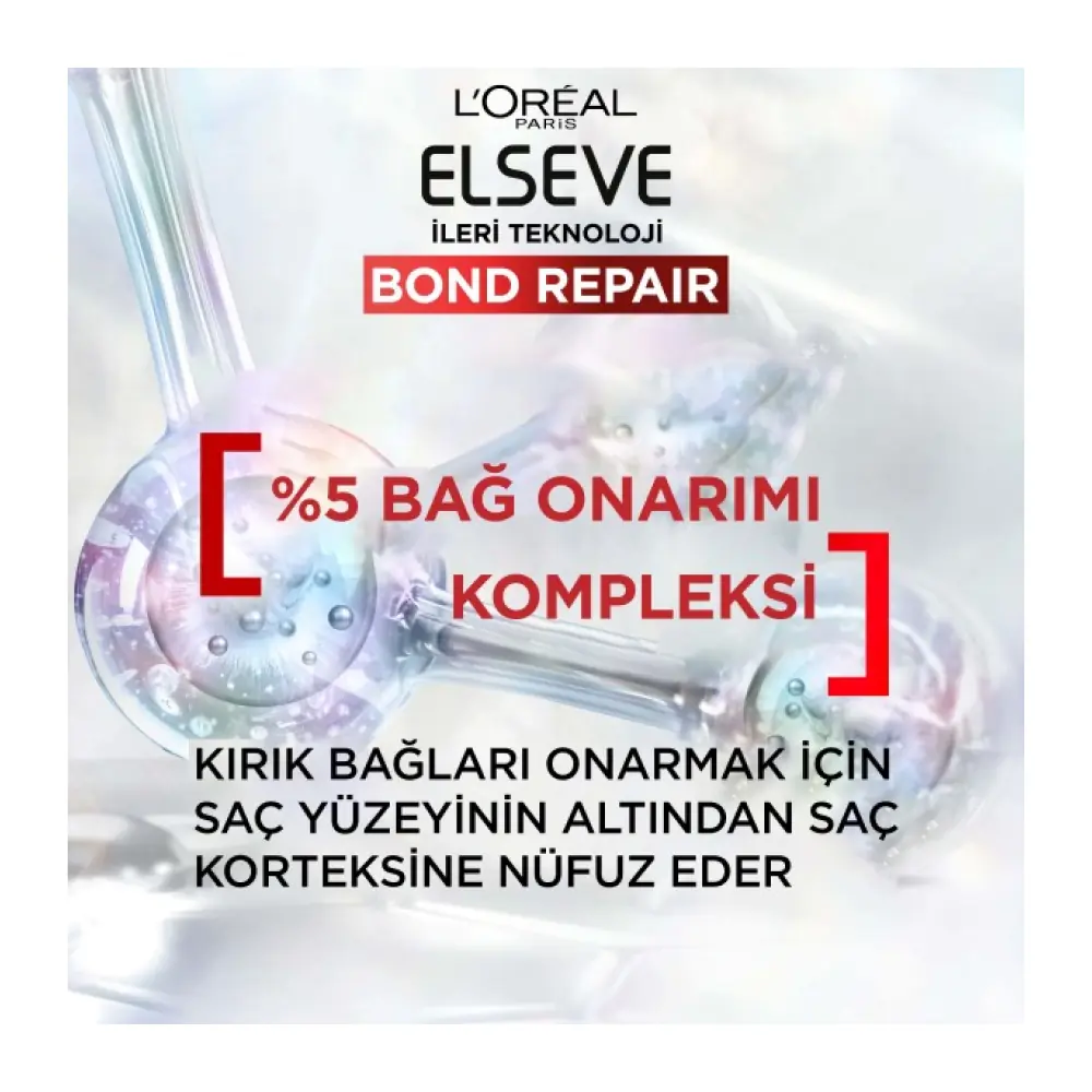 Elseve Bond Repair Tüm Yıpranmalar için Saç Bağlarını Güçlendirici Şampuan 200 ml