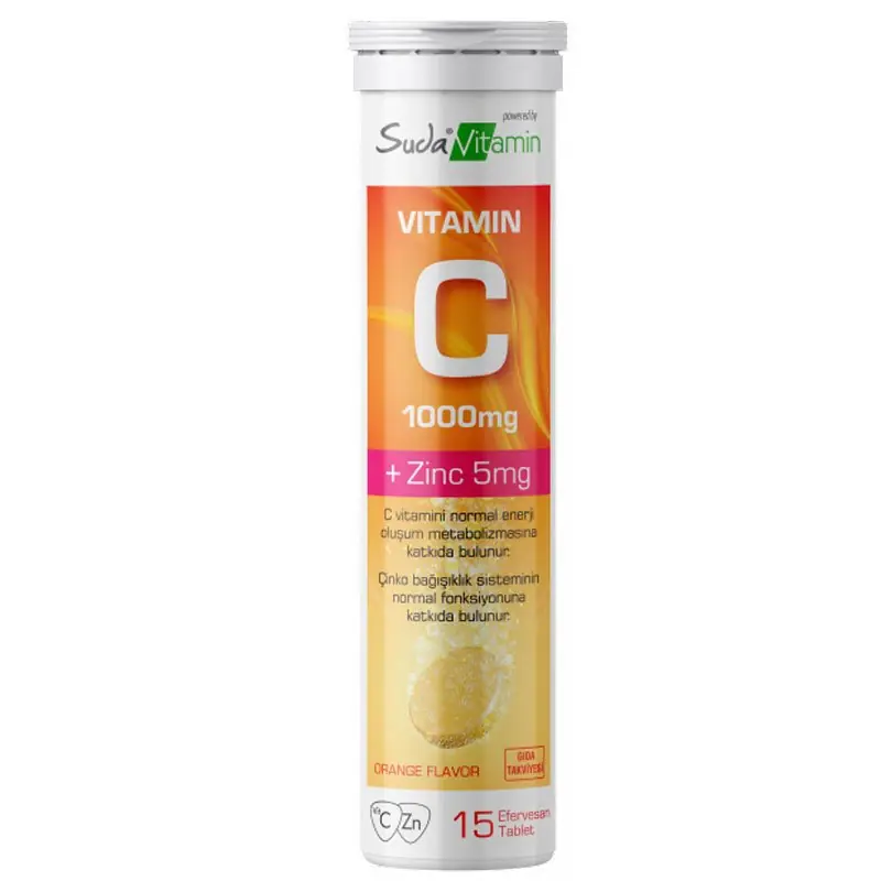 Suda Vitamin Vitamin C Orange Portakal 15 Efervesan Tablet