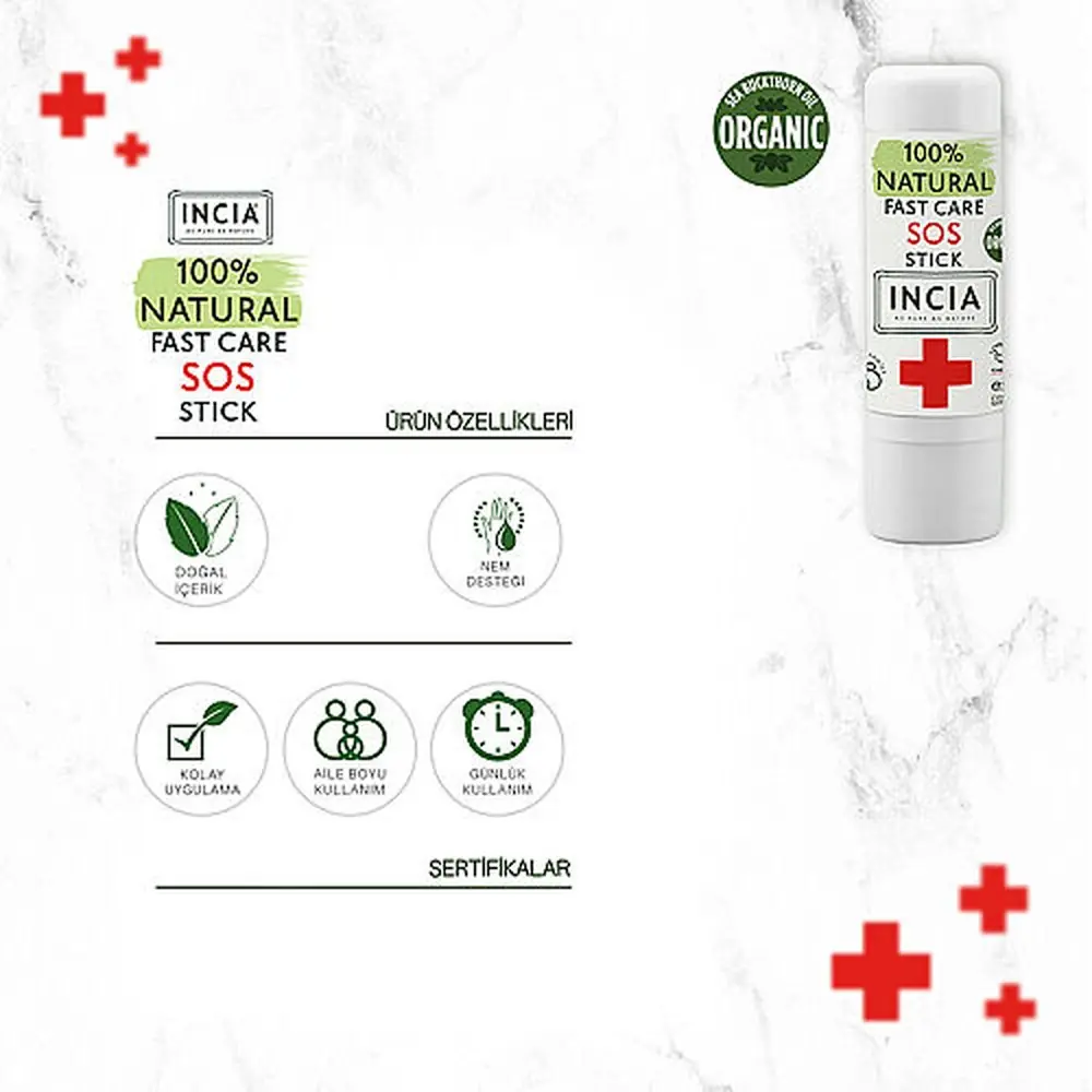 Incıa SOS Stick %100 Doğal Anlık Yatıştırıcı Stick 6 g