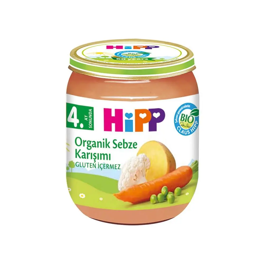 Hipp Organik Sebze Karışımı Kavanoz Maması 125 gr