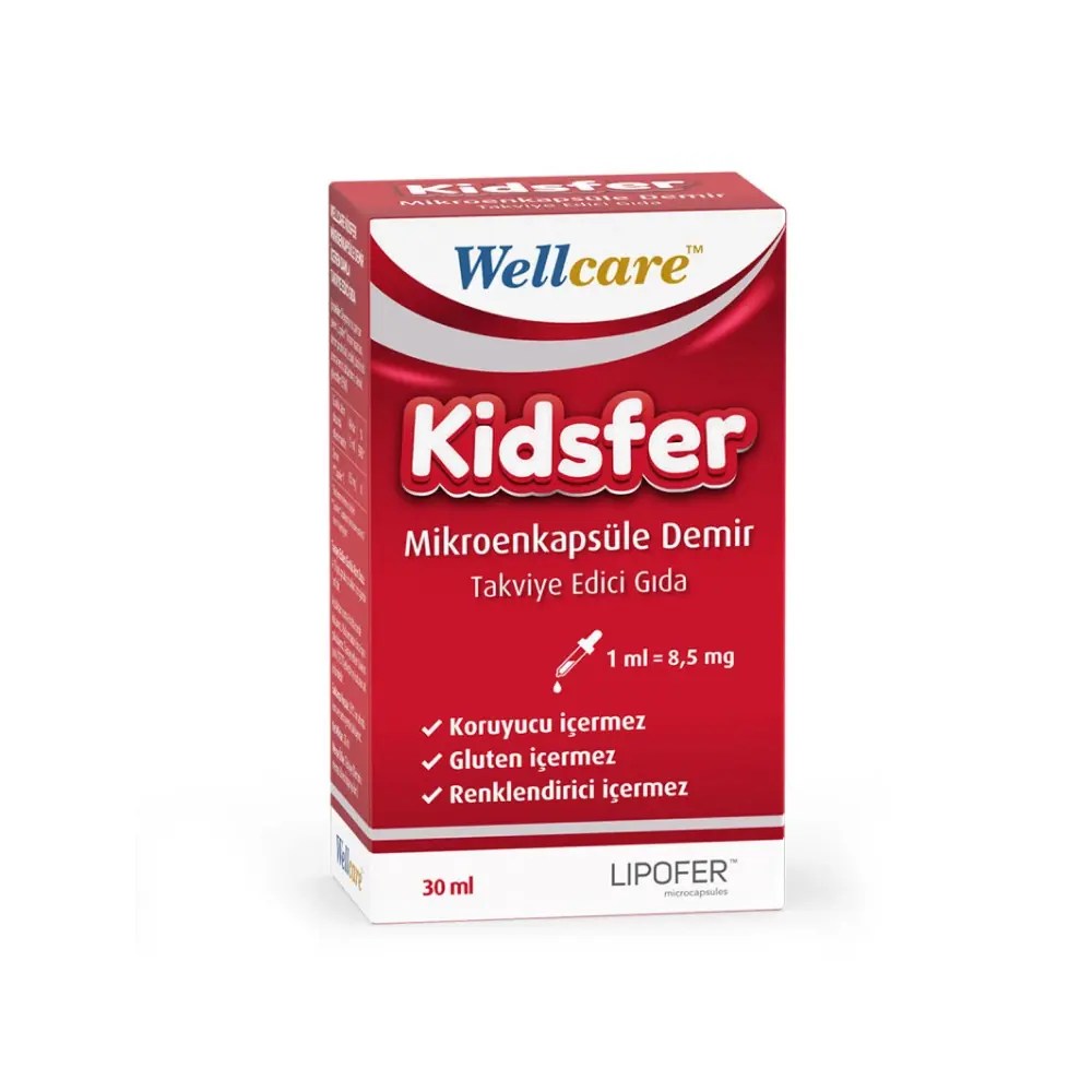 Wellcare Kidsfer Mikroenkapsüle Demir Takviye Edici Gıda 30 ml