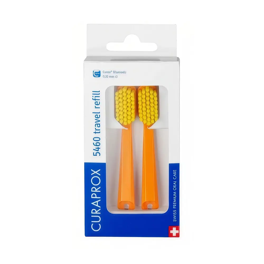 Curaprox Be You Travel Set Yedek 5460 Diş Fırçası Başlığı 2'li Paket - Turuncu