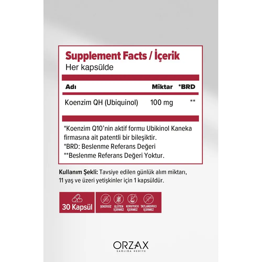 Orzax Ocean Koenzim QH 30 Kapsül