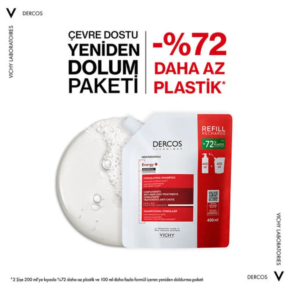 Vichy Dercos Energisant Refill Dökülme Karşıtı Şampuan 400 ml
