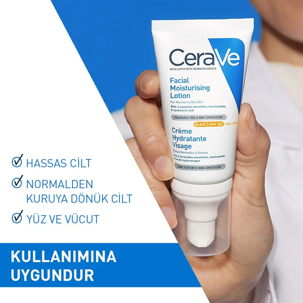 Cerave Facial Moisturising Lotion Yüz Kremi 50 SPF 52 ml