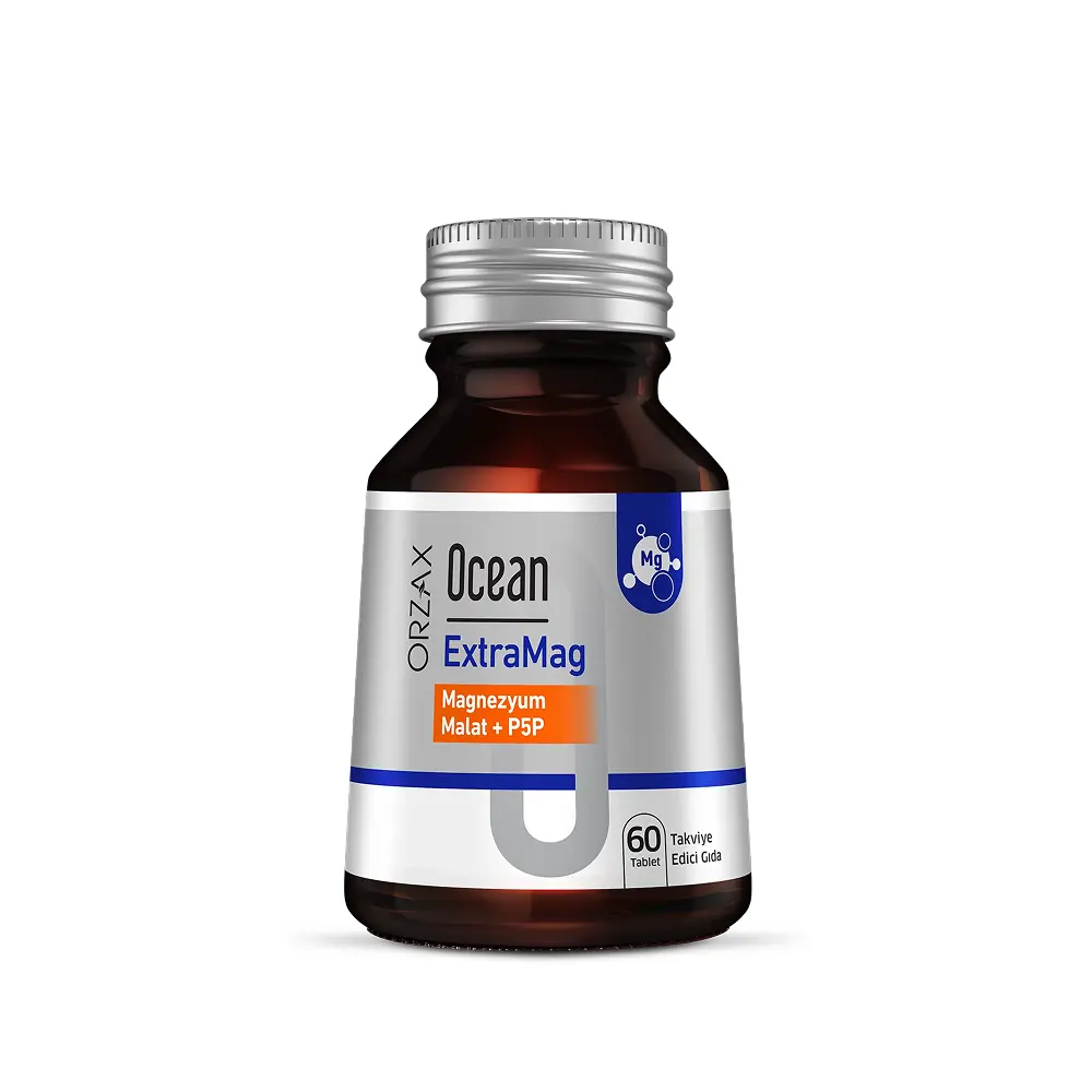 Orzax Ocean ExtraMag Magnezyum Malat + P5P 60 Tablet