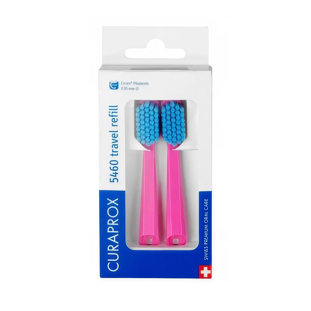Curaprox Be You Travel Set Yedek 5460 Diş Fırçası Başlığı 2'li Paket - Pembe