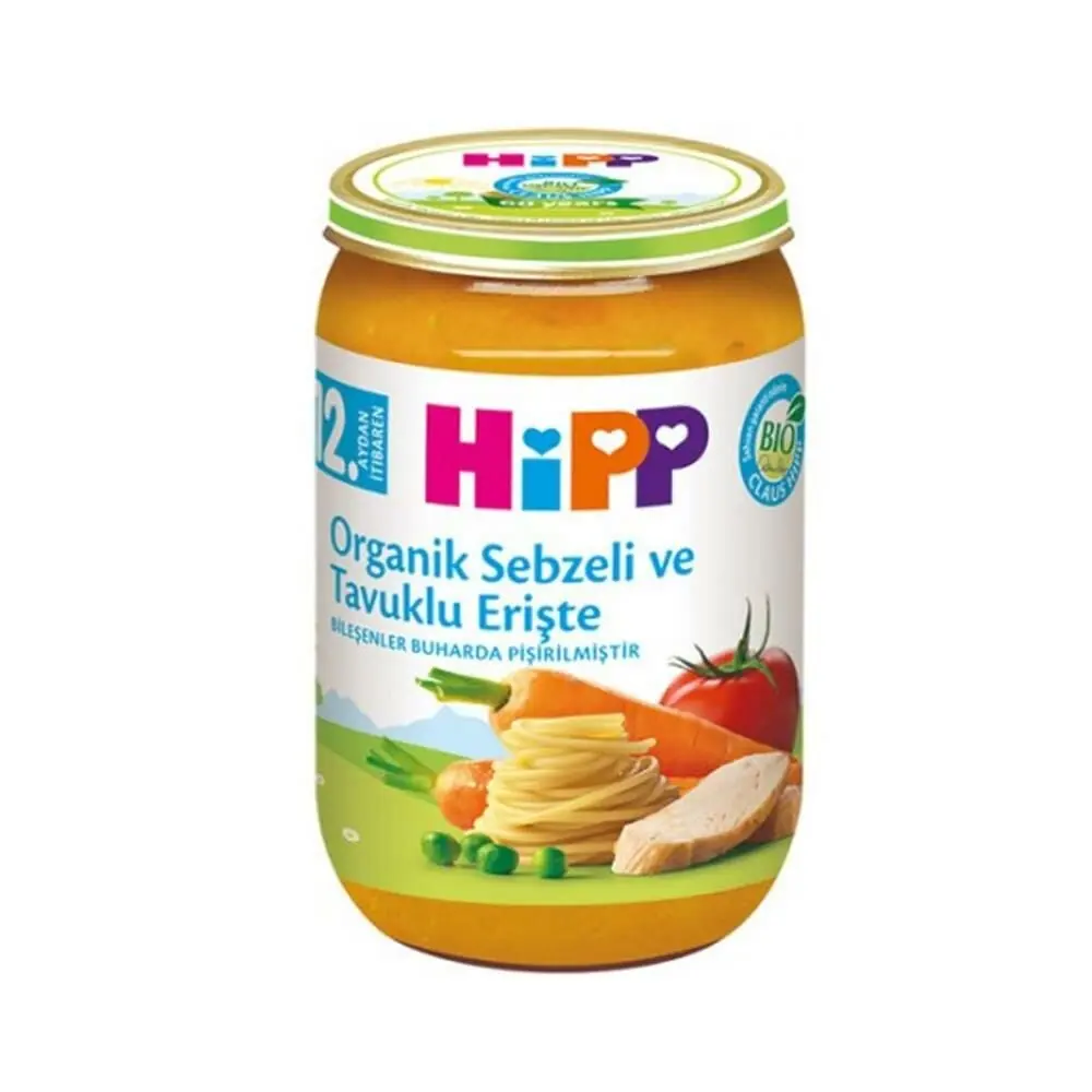 Hipp Organik Sebzeli ve Tavuklu Erişte 220 gr